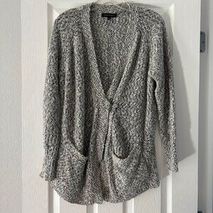 Banana Republic Loose Fit Zip-Up Long Sleeve Knit Cardigan